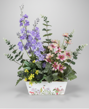 Silk Garden Style Arrangement silk 