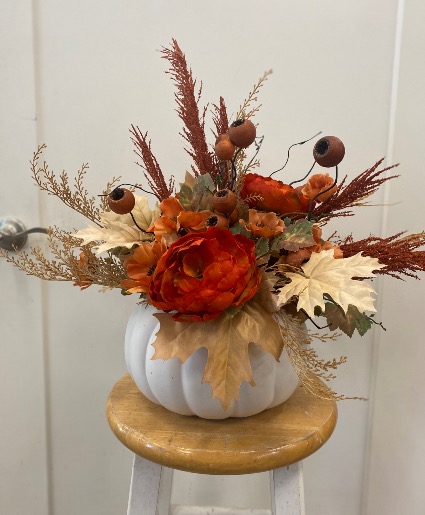 Silk Pumpkin Centerpiece 