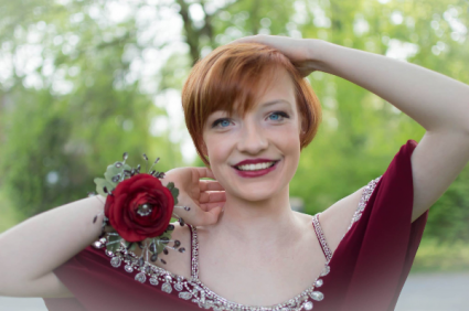 Silk Red Rose Corsage