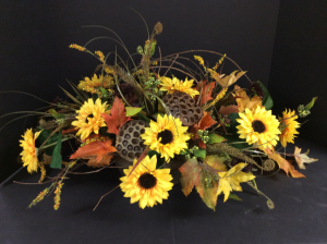 Silk Rustic Sunflower Centerpiece Arrangement
