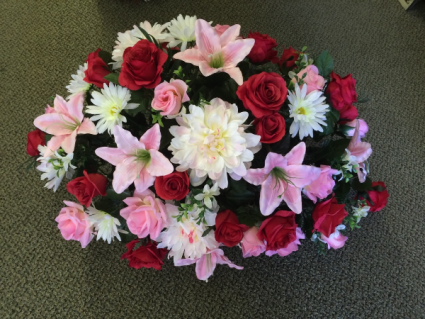 Silk Sympathy Casket Spray