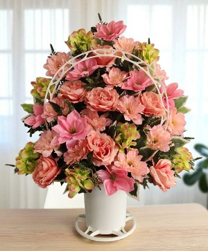 Silk Sympathy Mixed Baskets Funeral Flowers