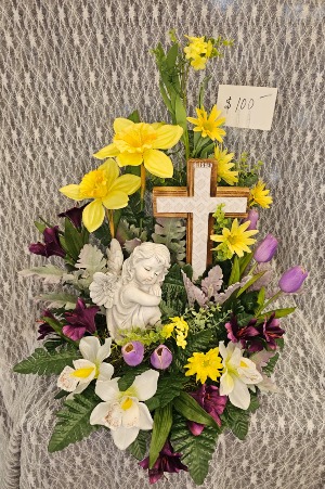 Silks - Blessed Cross w/ Sleeping Cherub 