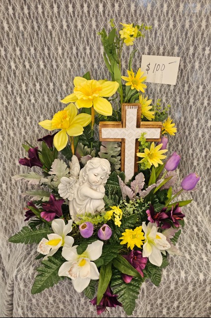 Silks - Blessed Cross w/ Sleeping Cherub 
