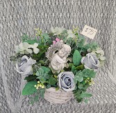Silks - Cherub Angel Amongst Rose Garden 