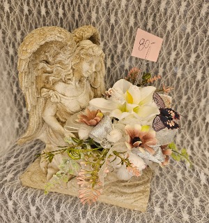 Silks - Concrete Angel with Silks & Butterfly 