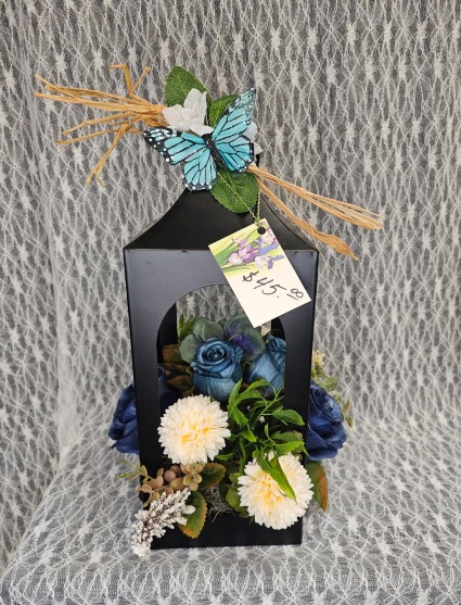 Silks - Peach & Blue Silks w/ Butterfly 