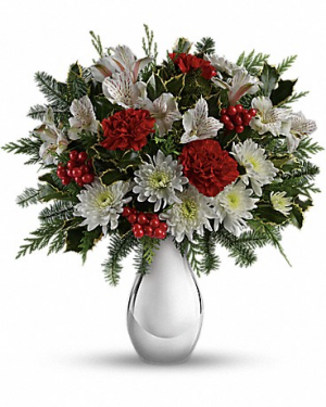 Silver And Snowflakes TWR08-3 16.5"(w) x 17.5"(h)