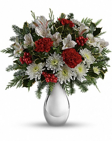 Silver And Snowflakes TWR08-3 16.5"(w) x 17.5"(h)