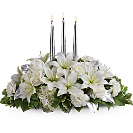 Silver Elegance  Centerpiece 