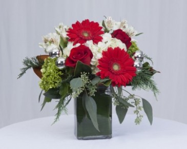 Santa's Helper Vase Arrangement in Fairfield, CT | Blossoms at Dailey's Flower Shop
