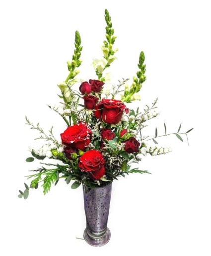 Silver Julep Christmas Vase Arrangement 