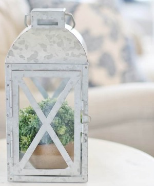 Silver Metal Lantern  