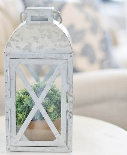 Silver Metal Lantern  