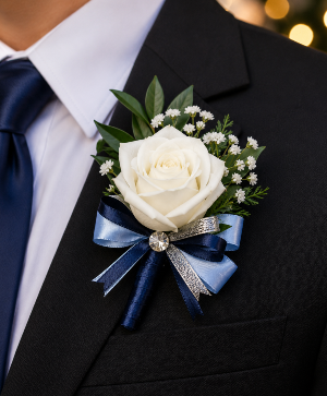 Silver Moon Boutonniere Call Us for Faster Service & Daily Specials: (915) 303-8500 Text Us to Order Anytime: (915) 505-3708 Your trusted source for Flowers & Delivery in El Paso TX