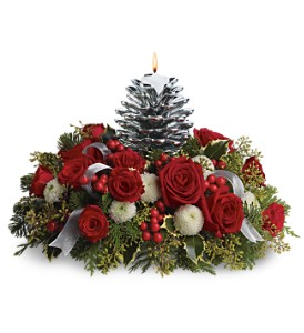 Silver Pinecone Centerpiece Christmas