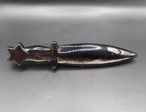 Silver Sheen Obsidian Dagger 