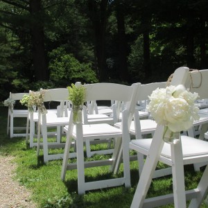 Simple Mason Jar Wedding Aisle Decor in North Adams, MA | MOUNT WILLIAMS GREENHOUSES INC