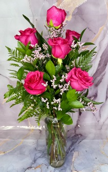 Simple Pleasures  Roses in trio vase