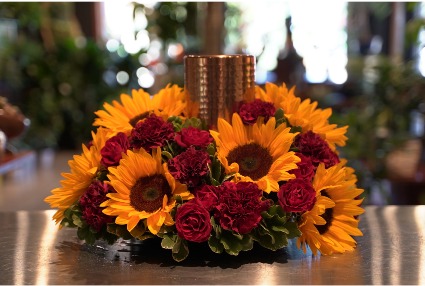 Simple Sunflowers  Urn Ring