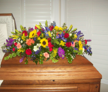 Simply Summer primary colors casket blanket