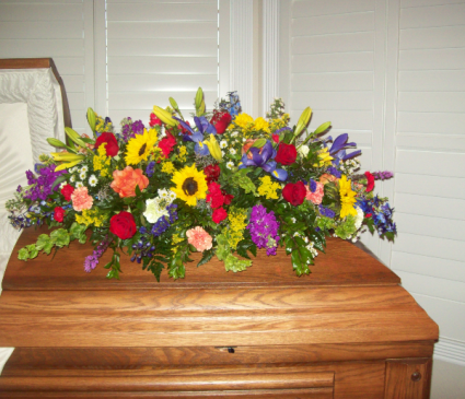 Simply Summer primary colors casket blanket
