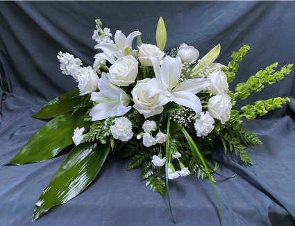 Pure Recollections Casket Spray Arrangement