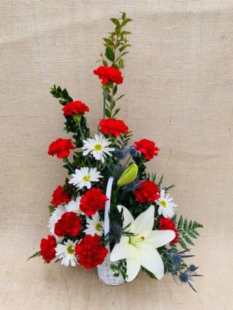 Sincere Sympathy   Basket of fresh flowers