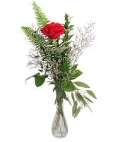 Single Bud Vase Rose Arrangement