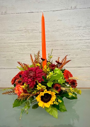 single candle centerpiece Centerpiece Arrangement