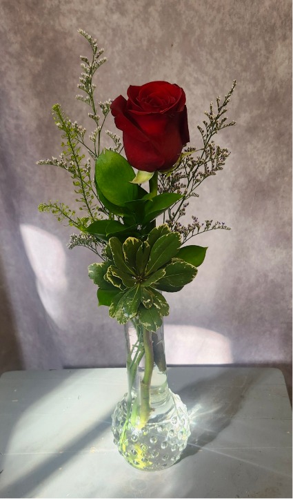 Single Red Bud Vase 