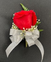 SINGLE RED ROSE CORSAGE