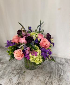 Sir Spring Alot Pastel arrangement  of lovely flowers 