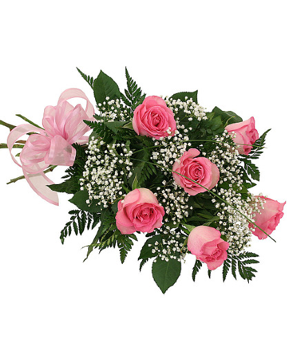Six Pink Roses 