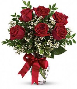 Always and Forever Six Red Roses