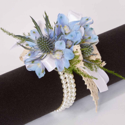 Sky Blue Wristlet Corsage