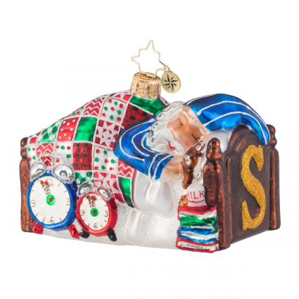 Sleepy Mr. Claus Christopher Radko Ornament