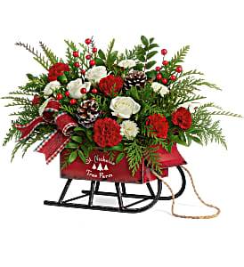 Sleigh Bells Floral Arrangement Christmas