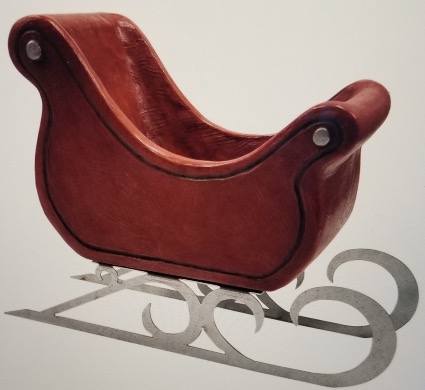 Sleigh With Runner Red Seasonal