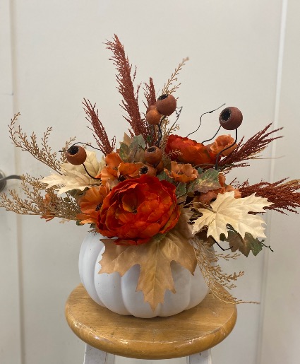 Silk Pumpkin Centerpiece 