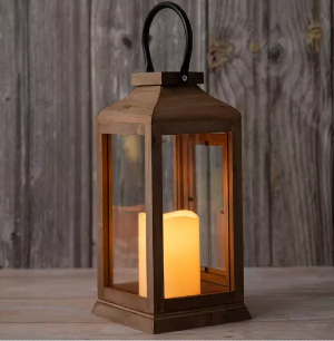 small Brown Wood Lantern 