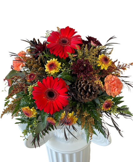 Small Fall Colored Thanksgiving Centerpiece