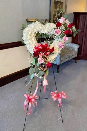 SMALL OPEN HEART FUNERAL TRIBUTE