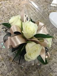 small white corsage 