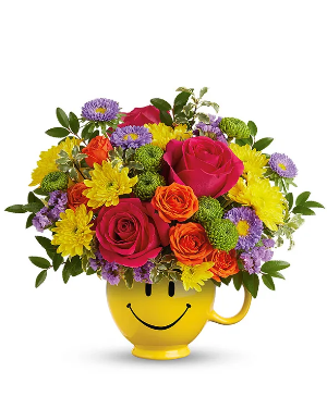 Smiley Face Bright Bouquet keepsake