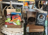CIGAR BOX SNACK BASKET AND  BIRDHOUSE COMBO FOR DAD