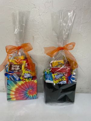 Snack baskets  Pop, chips, candy 