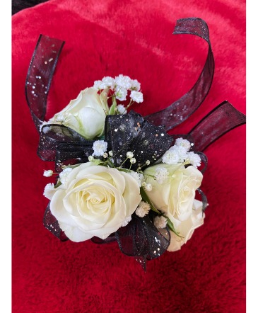 niteshade wristlet with white roses black ribbon in Renton, WA | Alicia's Wonderland II