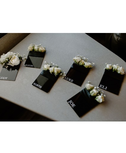 Elegant Whites Boutonniere
