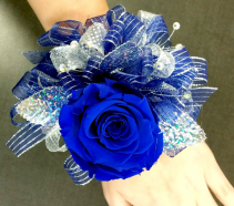 So Blue Wrist Corsage
